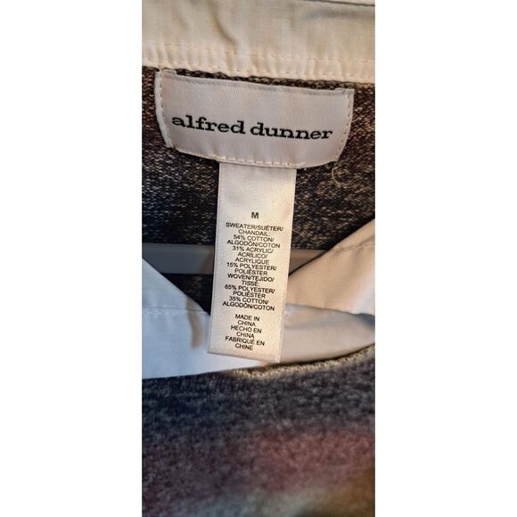 Al­fred Dun­ner Knit Lay­ered Look Sweater- Medium- ombre, fall, work, casual - Picture 3 of 11